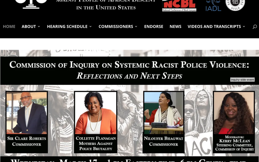 International Commission of Inquiry on Systemic Racist Police Violence against People of African Descent in the United States