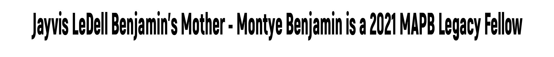 Jayvis Benjamin title