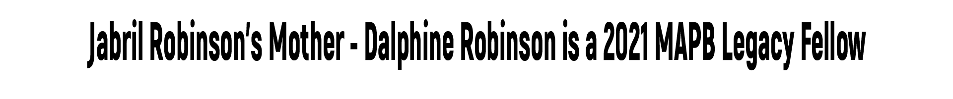 Jabril Robinson Title